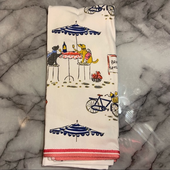 ENVOGUE Kitchen Towels Set of 2 French Illustrated - Dogs at Brunch - Picture 6 of 11
